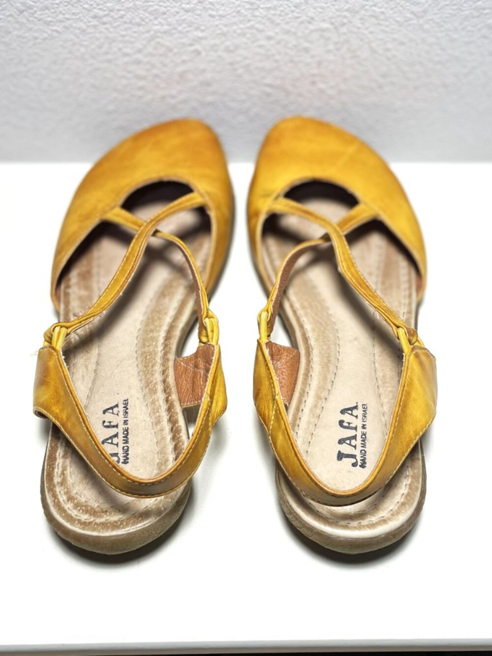 JAFA Women's Yellow Cross-Strap Sandals - Picture 6 of 9